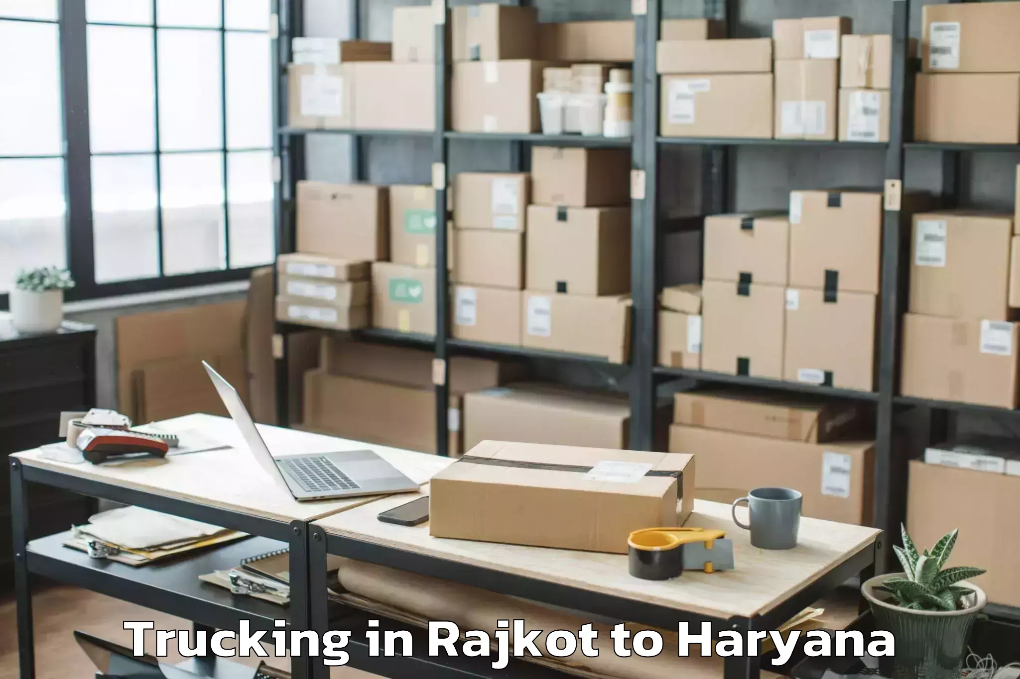 Expert Rajkot to Srm University Haryana Sonipat Trucking